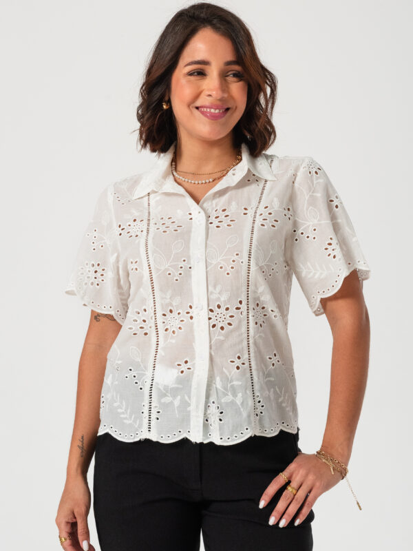 Alternative view of Camisa Roma broderie